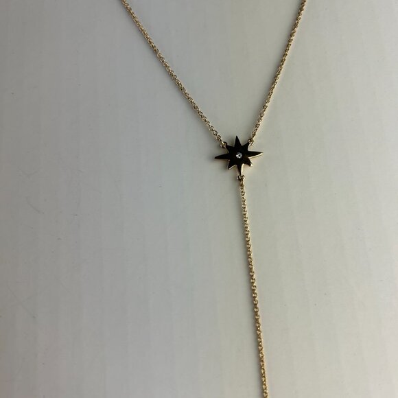 Nordstrom Rack Star Y Gold Tone Necklces with CZ - Picture 4 of 8